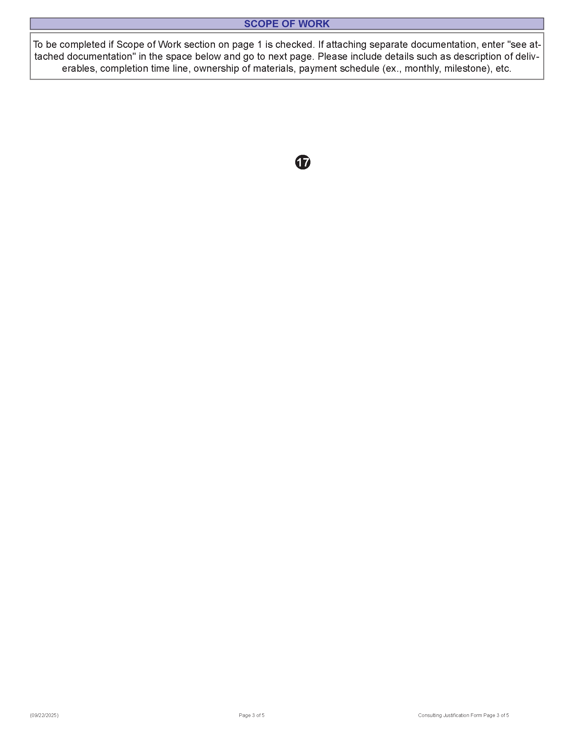 Image of Consulting Justification Form (Page 3)